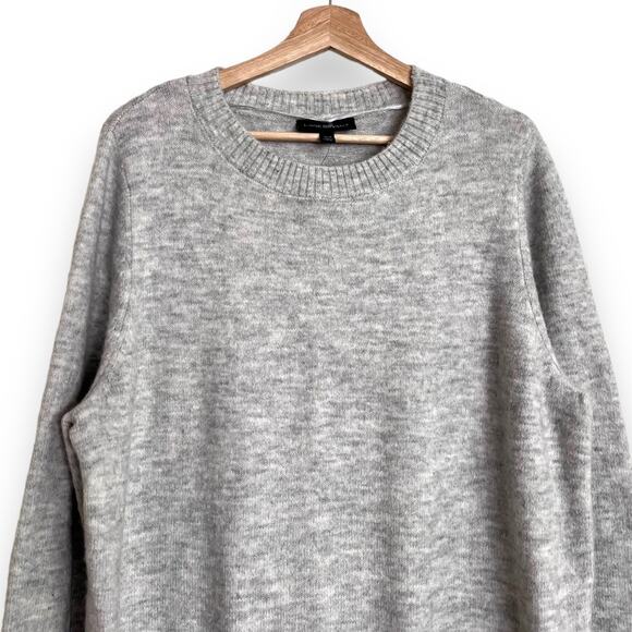 NWT Lane Bryant Marled Gray Tunic Sweater With Faux Fur Pockets Women's 14/16 - Picture 3 of 9
